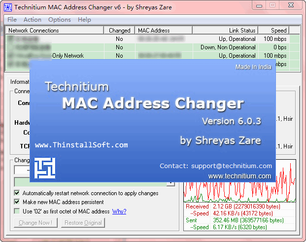 Change mac address download